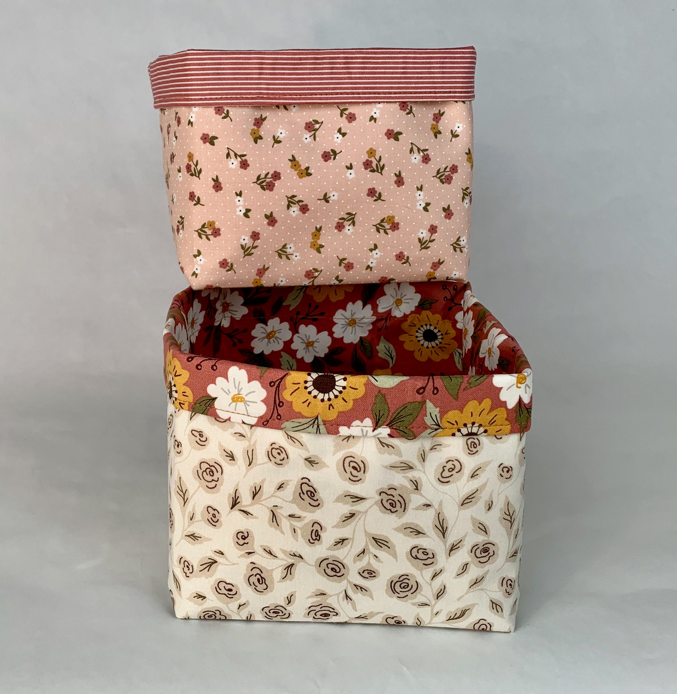 Contenedor de almacenamiento de tela cestas de tela | Etsy