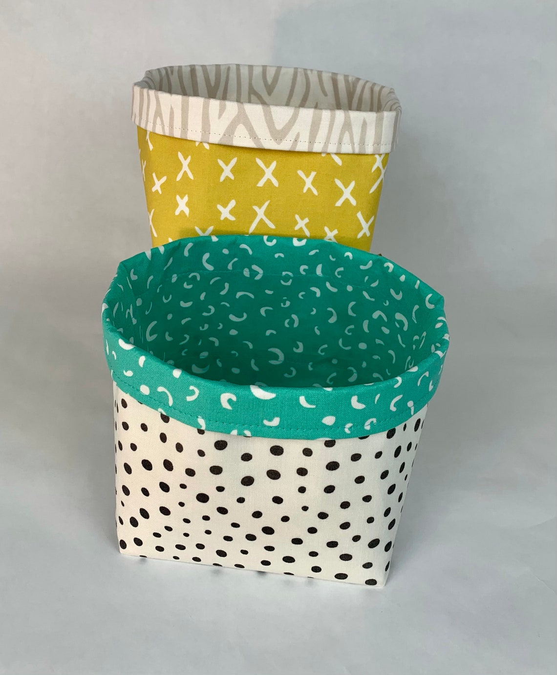 Fabric Storage Bin Fabric Baskets Storage Bin Fabric Etsy