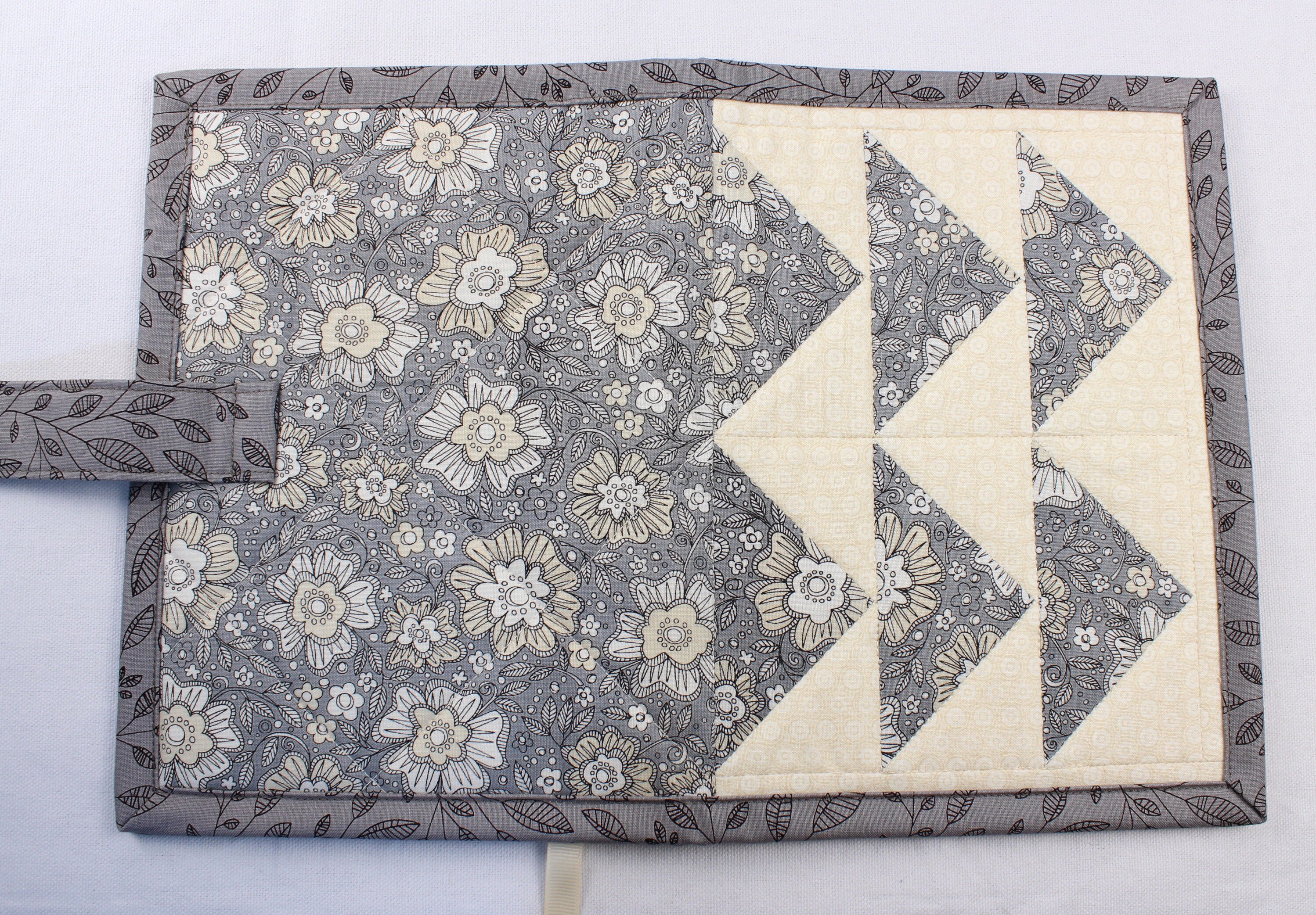 Quilted Patchwork Notebook Cover With A5 Spiral Notebook grey Etsy