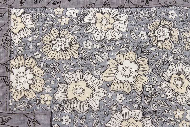 Quilted Patchwork Notebook Cover With A5 Spiral Notebook grey Etsy