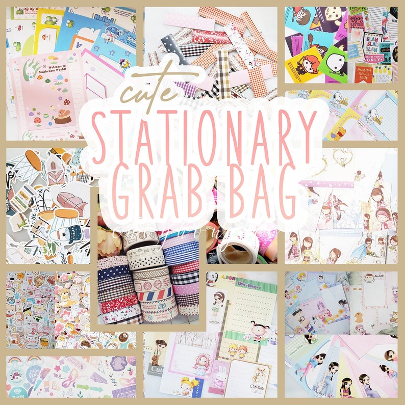 Cute Korean/japanese/asian Stationery Grab Bag Etsy