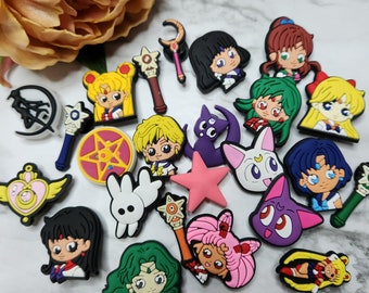 Sailormoon Croc Charms, Rubber Shoe Charms, Crocs Shoe Charms, Grab Bag
