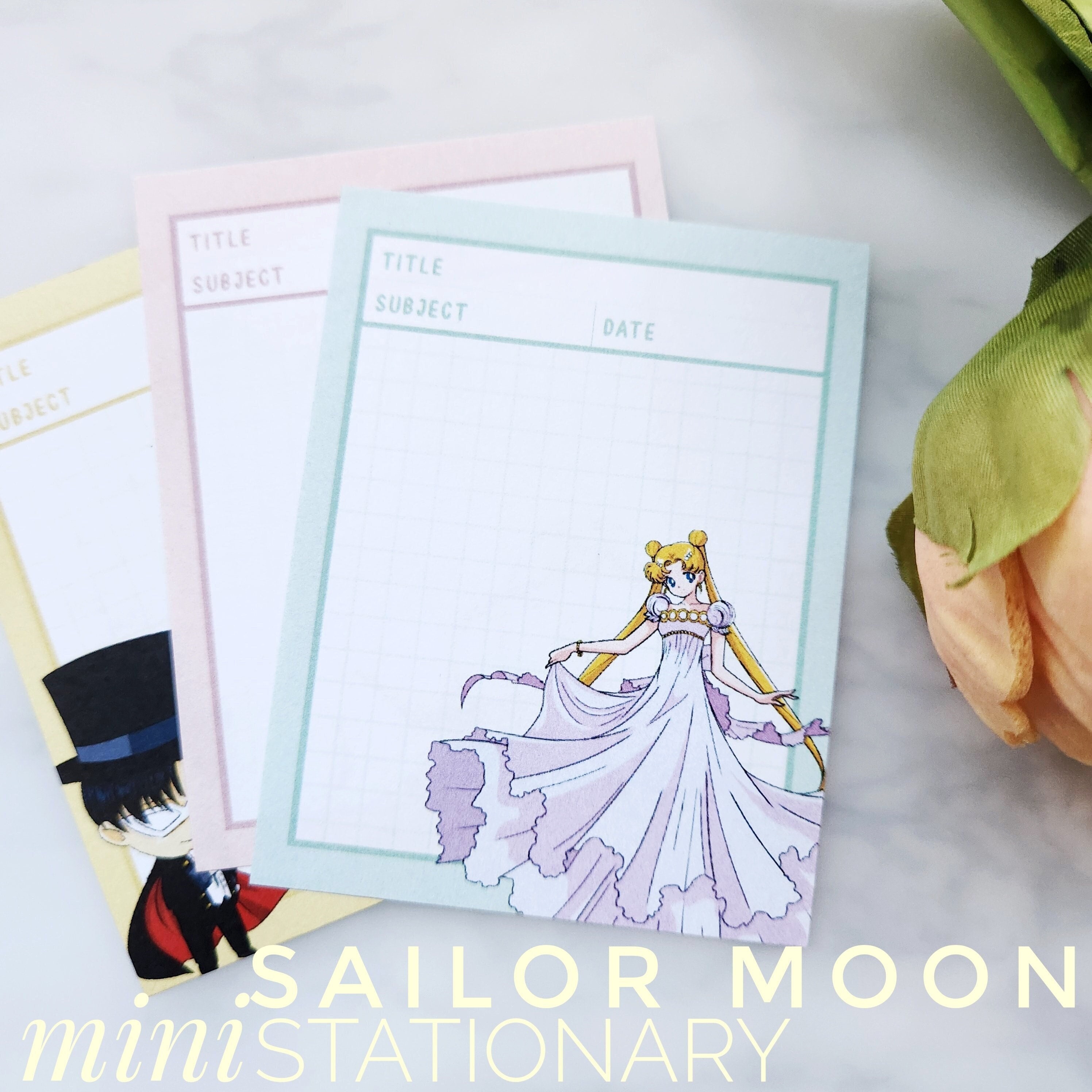 Mini Sailor Moon Stationary, Sailormoon Penpal, kawaii stationary, planner sheets, dollhouse accessories, miniature sailormoon