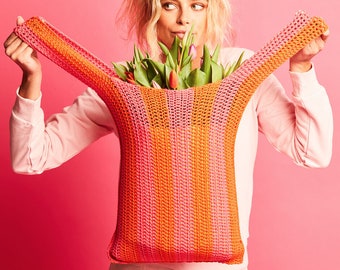 Sirdar Crochet Kit!  Stripey Shopper!  Farmers Market Bag!