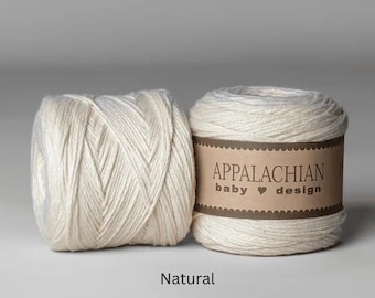 Appalachian Baby Organic Cotton Sport Weight Yarn - Natural