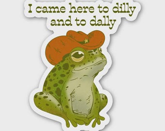Funny Cowboy Frog Sticker: Southern Humor Vinyl Decal