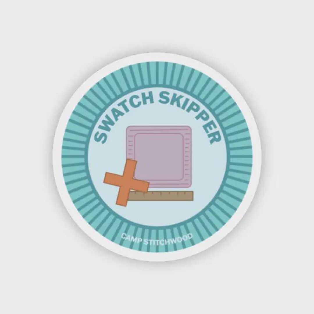 Swarch Sticker Swatch Skipper Badge Sticker: Funny Knitting Decal - Etsy