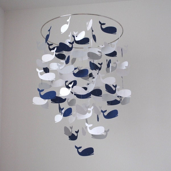 Whale Mobile (Large) // Nursery Mobile - Choose Your Colors