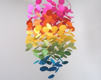 Bright Rainbow Floating Dot Mobile (Large) Ombre // Nursery Mobile - Choose Your Colors