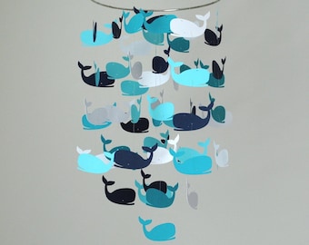 Whale Mobile // Nursery Mobile - Choose Your Colors