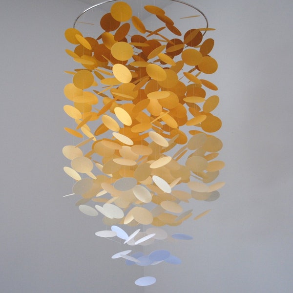 Floating Dot Mobile (Large) Gold, Yellow, White Ombre // Nursery Mobile - Choose Your Colors