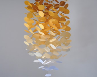 Floating Dot Mobile (Large) Gold, Yellow, White Ombre // Nursery Mobile - Choose Your Colors