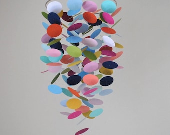 Confetti/Mulitcolor Circle Mobile // Baby Mobile // Nursery Mobile // Choose Your Colors