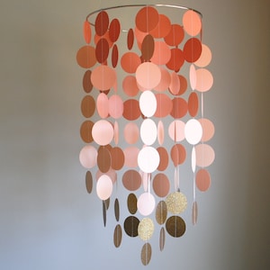 Coral/Peach/Gold Chandelier Mobile// Nursery Mobile // Baby Mobile - Choose Your Colors