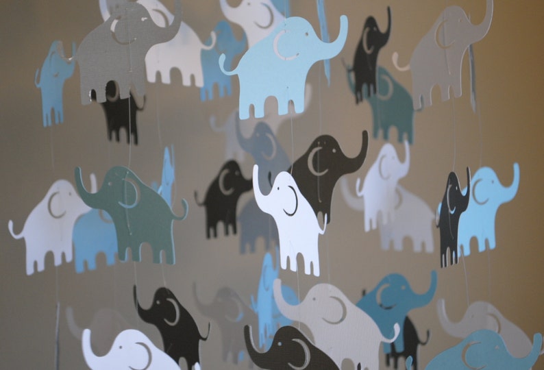 Elephant Mobile // Nursery Mobile Choose Your Colors image 2