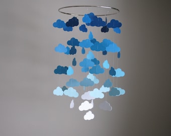 Blue Clouds Mobile // Nursery Mobile - Choose Your Colors