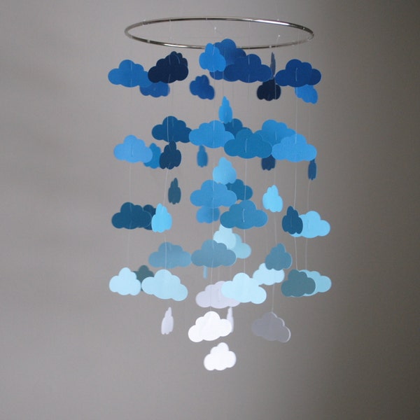 Blue Clouds Mobile // Nursery Mobile - Choose Your Colors