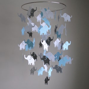 Elephant Mobile // Nursery Mobile Choose Your Colors image 1