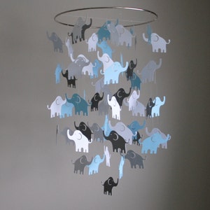 Elephant Mobile // Nursery Mobile Choose Your Colors image 4