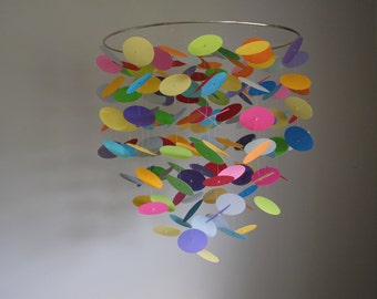 Mulitcolor Rainbow Confetti Mobile (Large) // Nursery Mobile - Choose Your Colors