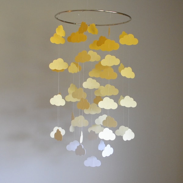 Yellow Clouds Mobile // Nursery Mobile - Choose Your Colors