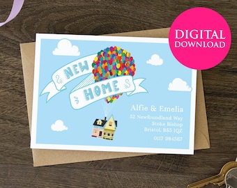 Personalised New Home Moving Announcement Postcard, DIGITAL DOWNLOAD, New Address, Family Change of Address, University, Moved House, Flat