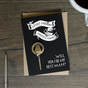Carte Serez-vous mon meilleur homme, proposition de garçon d'honneur, mariage, main du roi