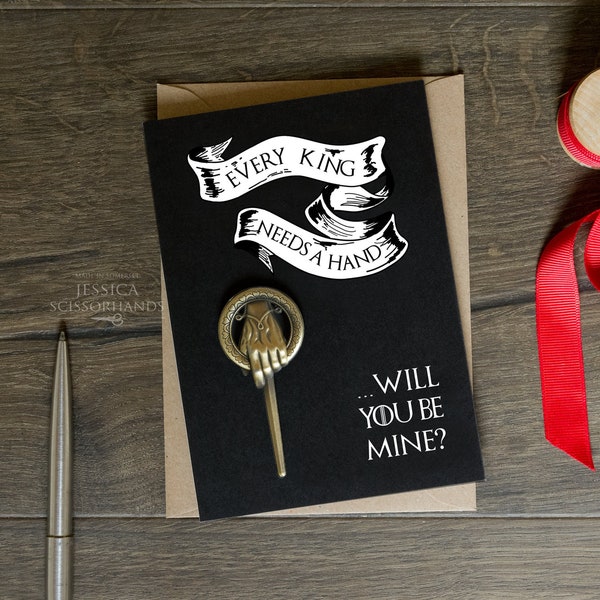 Hand of the King Card, Will You Be My Best Man Proposal, Groomsmen Pin, Best Man Wedding Gift, Nerdy, Fantasy, Father of the Groom, Usher