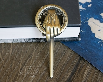 Gold Hand of the King Pin, Fantasy Cosplay Pin, Gift for Him, Birthday Gift for Her, Best Friend Birthday Gift, TV Memorabilia, Medieval