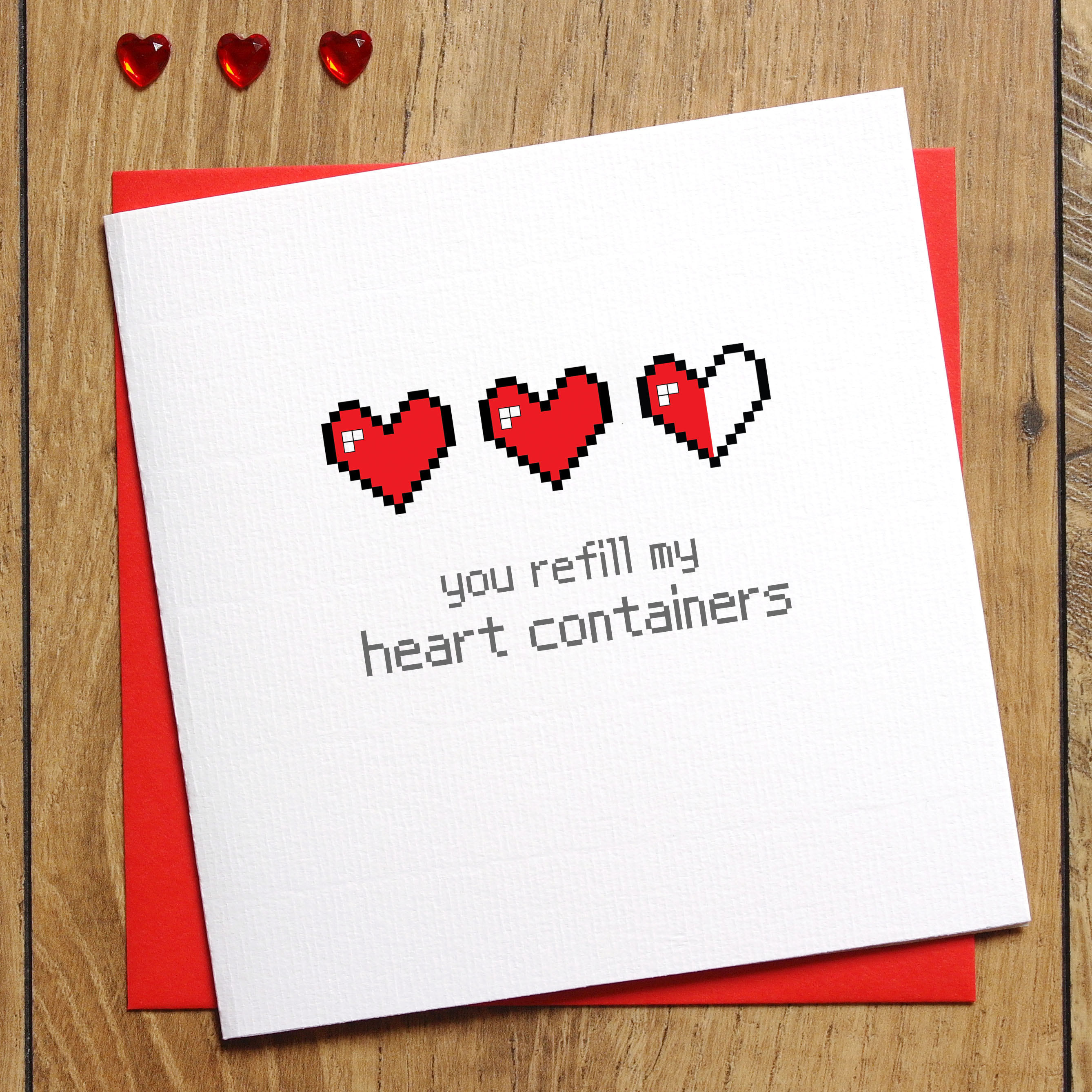 Zelda Valentines Card, Valentine's Day Card, You Refill My Heart …