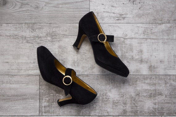 vintage 90s mary jane heels size 7 | 90s does 60s