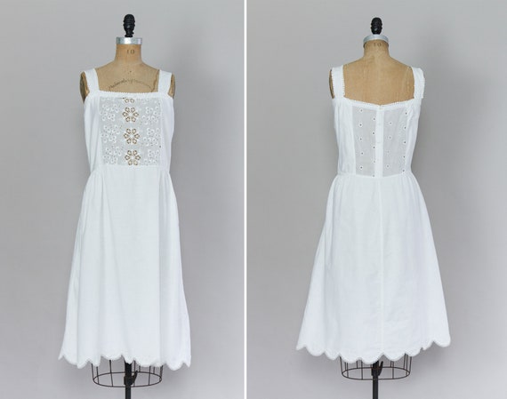 antique 1910s petticoat dress | white cotton Edwra