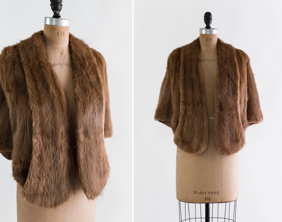 vintage 1940s beaver fur jacket | 40s brown fur st