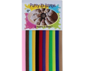 Puppy ID Bands -  12  Inch -  Litter Identification Collars for puppies in a litter
