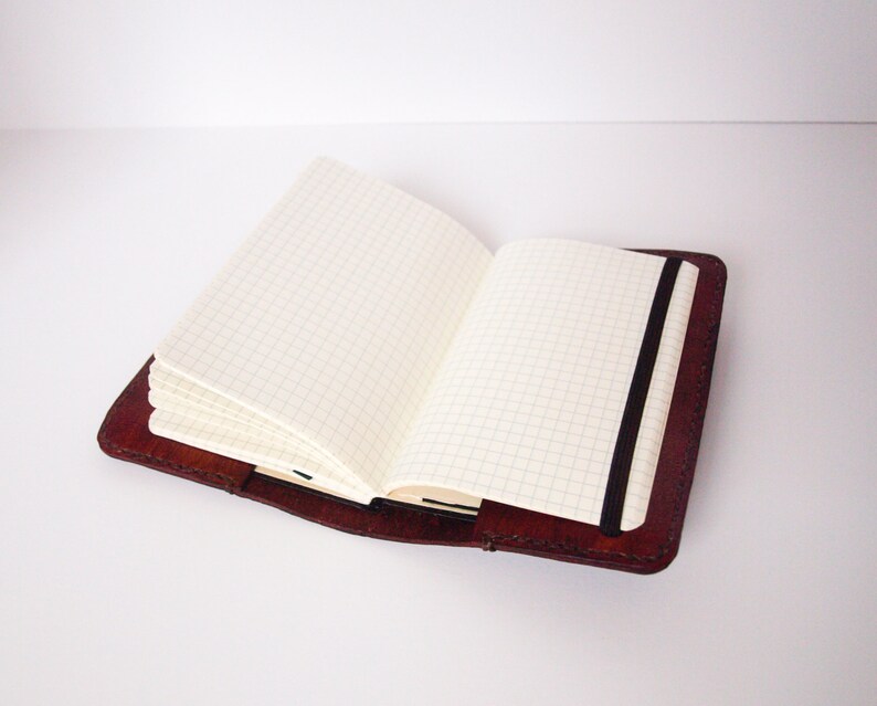 Moleskine Leather Cover Pocket Size Etsy