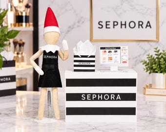 Sephora Display Prop, Doll Costume, Elf clothes, Christmas Elf, Holiday Elf, Elf Accessories and Props, beauty-themed prop, makeup glamour