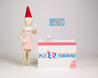 Elf Robbins Ice cream display, Costume for dolls, Elf clothes, Christmas Elf, Your Holiday Elf, Elf Accessories and Props, Each Single Item