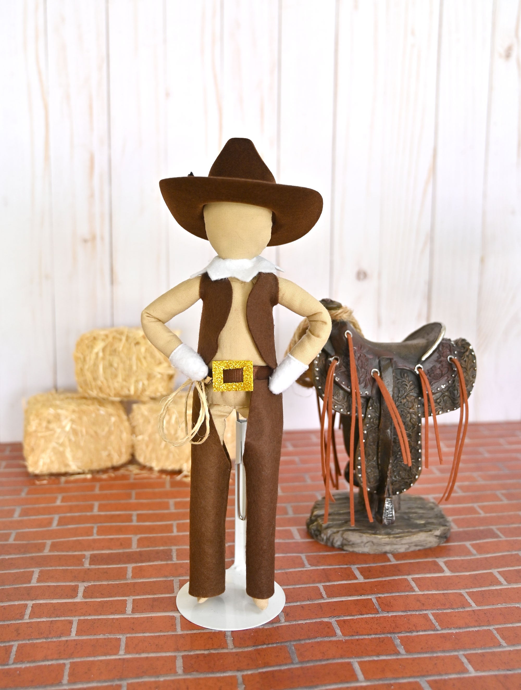 Elf Cowboy and Cowgirl Costume for Dolls, Elf Clothes, Christmas Elf, Holiday Elf, Elf Accessories and Props