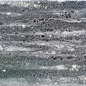 Black and White Dots - Abstract Painting, Abstract Painting on Canvas, Acrylic Painting, Acrylic Pour - Original Art