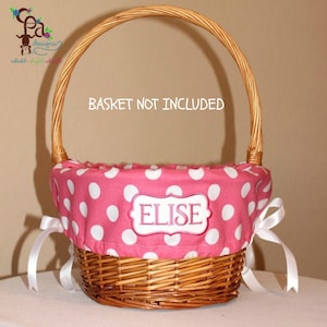 Easter Basket Liners (BASKET NOT INCLUDED) Personalized Basket Liners, Design your own basket liner, Round Basket Liner, Oval Basket Liner,