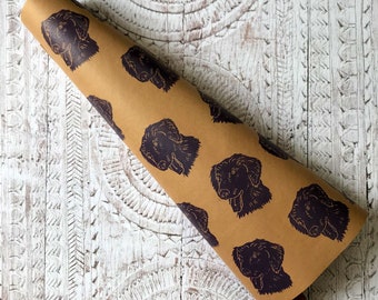 Dog gift wrap, dog lovers, Labrador gift wrap, Labrador, dog paper, purple paper, birthday paper, birthday gift wrap, dogs, dog, linocut