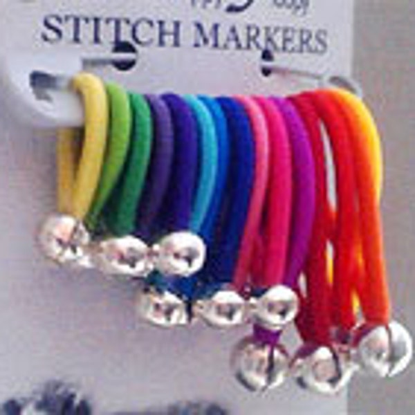 Assorted sizes - soft flexible hand-friendly FLOOPS - knitting stitch markers (15)