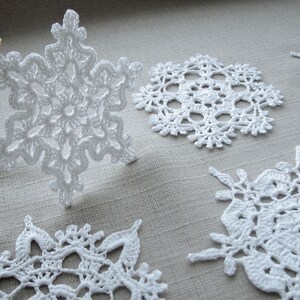 Christmas decorations Snowflakes White Christmas home decors Snowflake ornaments Croshet snowflakes