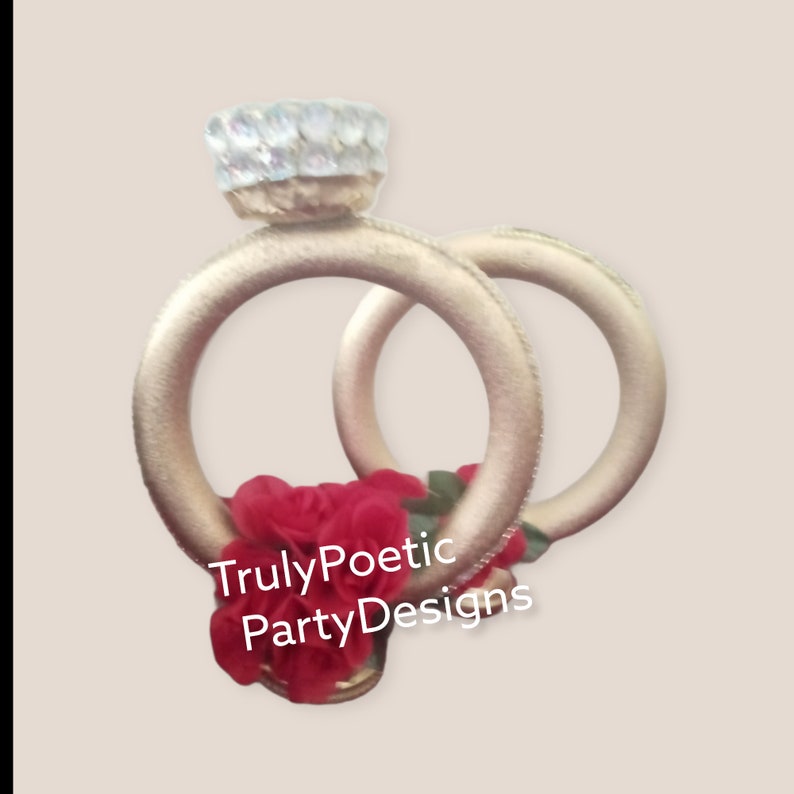 Wedding Ring Centerpieces Silver Etsy