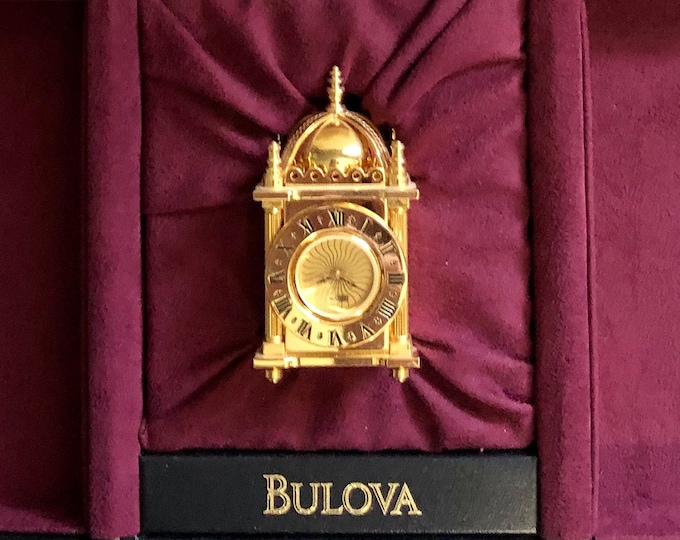 Vintage Limited Edition Bulova Miniature Lantern Clock, Brass, New in ...