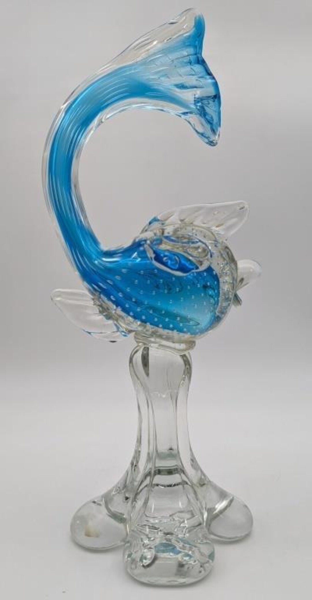 Picture of Blue Fish, Murano Fine Art Glass Sculpture, Vintage - Etsy