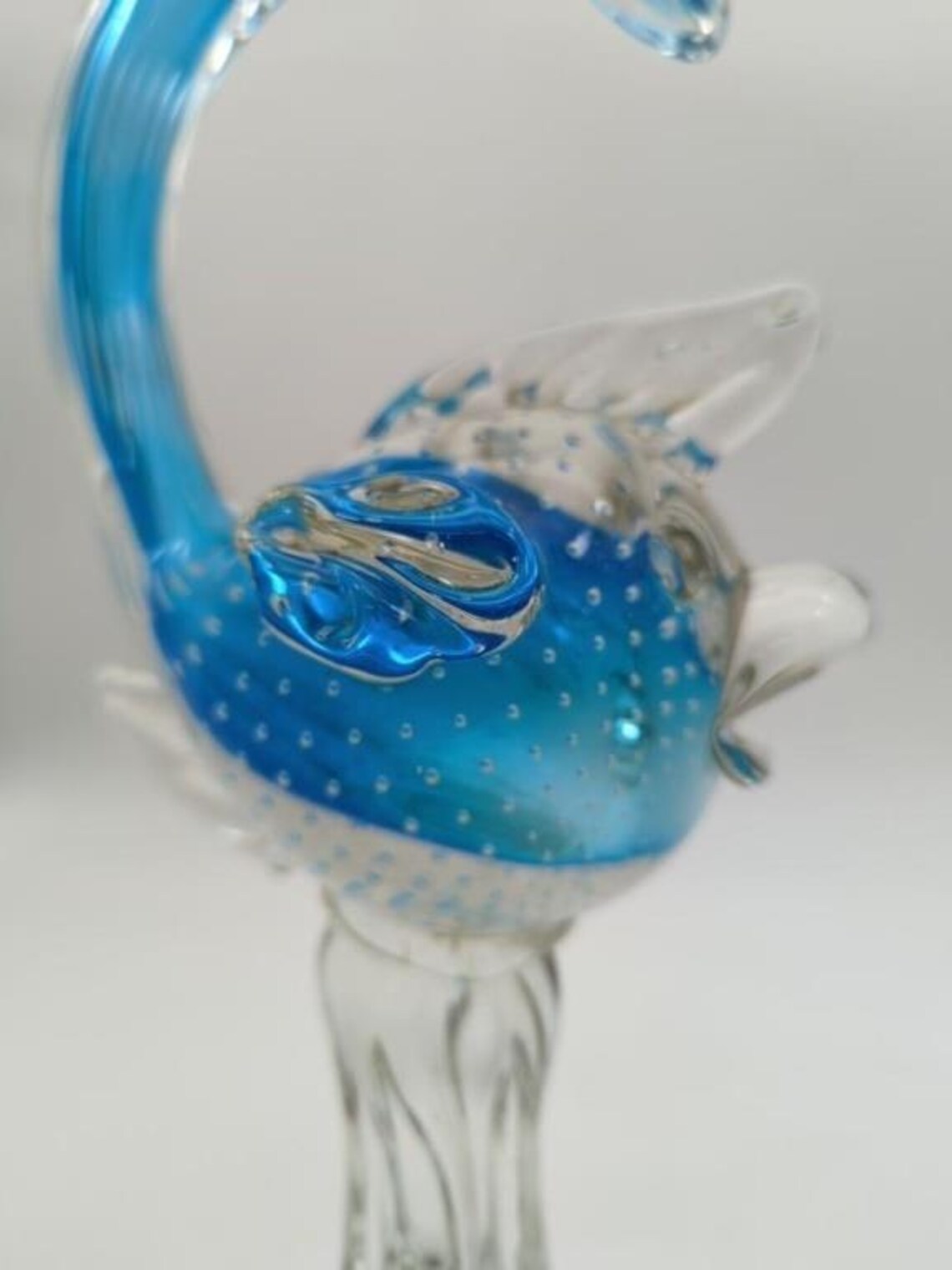 Blue Fish, Murano Fine Art Glass Sculpture, Vintage - Etsy - Blue Glass Fish Art Contemporaries