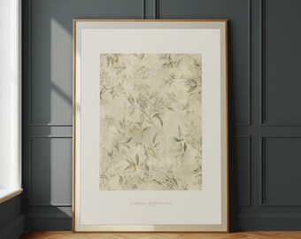 Digital Download Mediterranean Botanical Triptych Wall Art Neutral Dining Room Decor