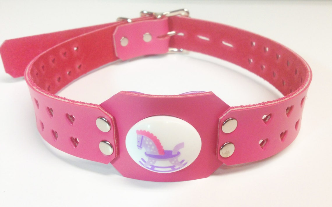 Locking Pacifier Gag With Hearts/locking Dummy Gag Hot Pink Etsy