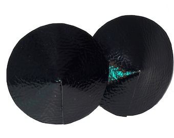 Copricapezzoli personalizzati in pelle verniciata nera